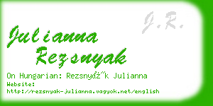 julianna rezsnyak business card